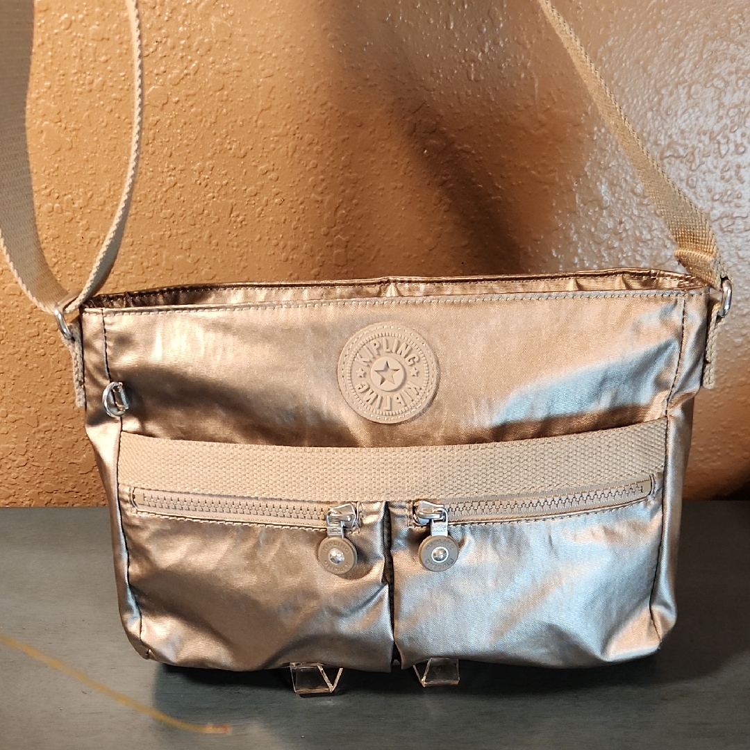 Kipling Shimmering Gold CrossbodyShoulder Bag Clean Clean Clean